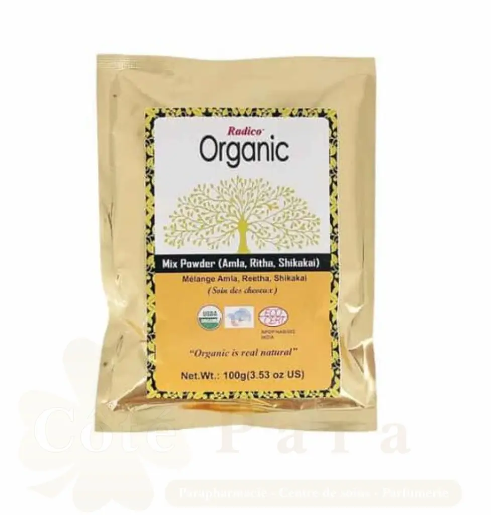 RADICO ORGANIC HAIR TREATMENT POWDER MELANGE(AMLA,REETHA,SHIKAKAI)
