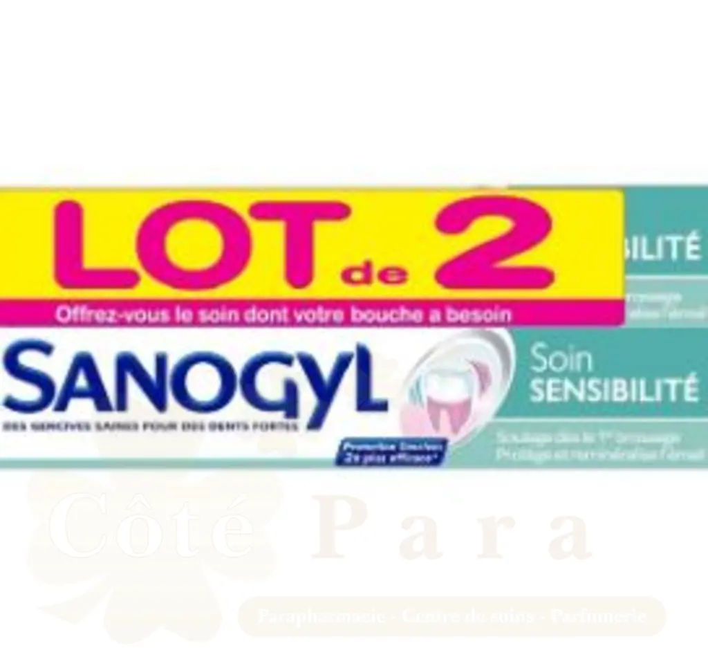SANOGYL DENTIFRICE SOIN DUO SENSIBILITE DENTES ET GENCIVESS 75ML LOT DE 2...