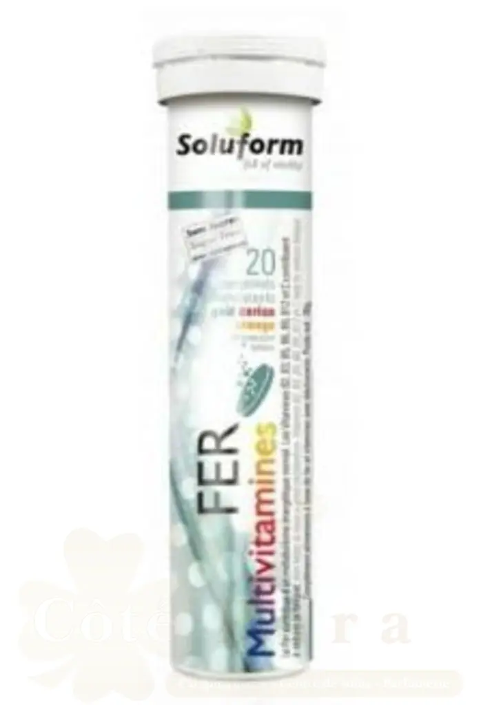 SOLUFORM FER MULTI VITAMINES 20 COMPRIMES