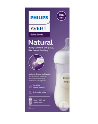 AVENT BIBERON NATURAL REPONSE 1M+ 260ML SCY903/01