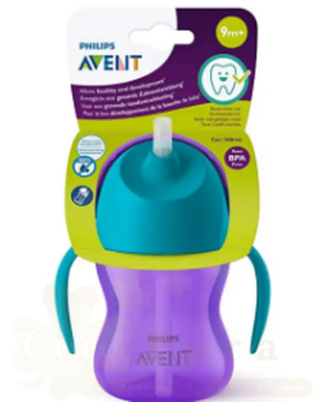 AVENT TASSE MAUVE A PAILLE 200ML 9M+ SCF796/02