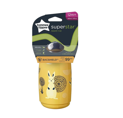 TOMMEE TIPPEE TASSE D’ENTRAINEMENT A BEC 390ML JAUNE 12M+ 447828
