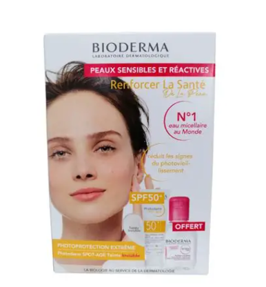 BIODERMA COFFRET PHOTODERM SPOT AGE SPF50+ 40ML+ SENSIBIO H2O 100ML