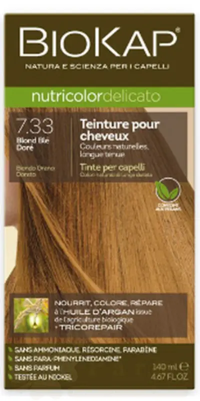 BIOKAP NUTRICOLOR DELICATO 7.33 BLOND BLE DORE