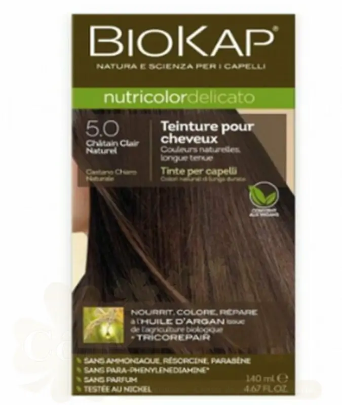 BIOKAP NUTRICOLOR DELICATO RAPID 5.0 CHATAIN CLAIR NATUREL