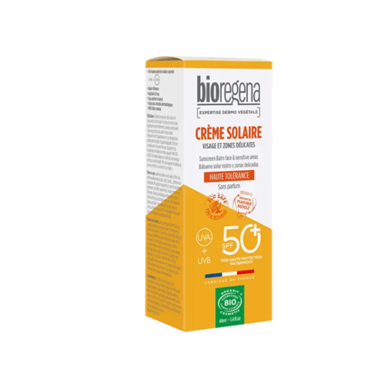 BIOREGENA CREME SOLAIRE VISAGE ET ZONES DELICATES SPF50+ 40ML