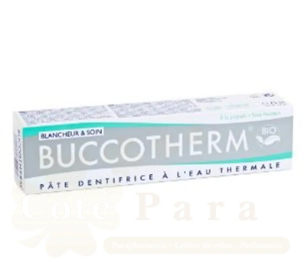 BUCCOTHERM DENTIFRICE PATE BLANCHEUR & SOIN BIO GOUT MENTHE 75 ML