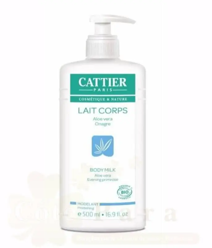 CATTIER LAIT CORPS PEAU SECHE MODELANT ALOE VERA ONAGRE 500ML