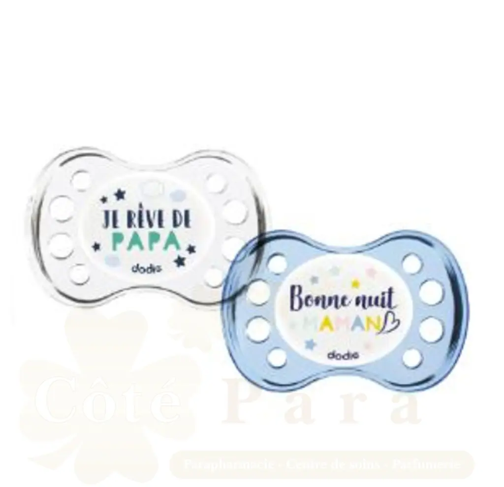 DODIE 2 SUCETTES ANATOMIQUES NUIT 6M+ A36