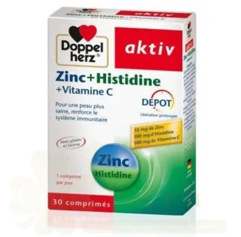 DOPPEL HERZ AKTIV ZINC+HISTIDINE 30 COMPRIMES NEW