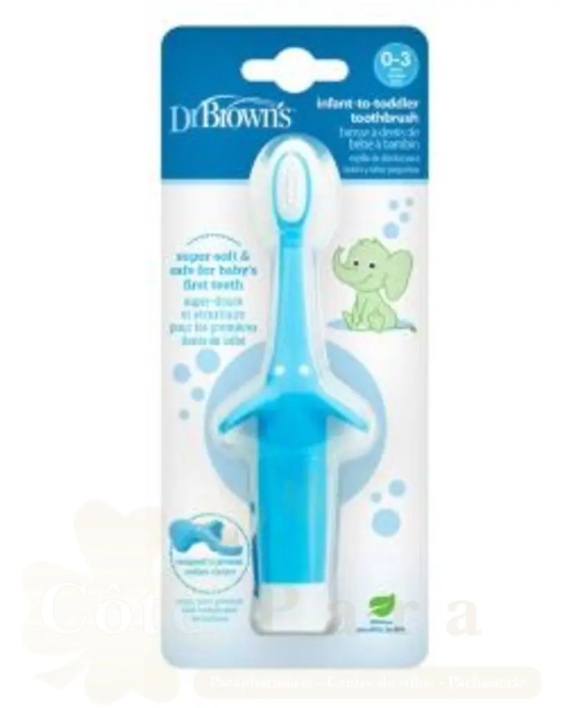 DR BROWNS BROSSE A DENT INFANT TO TODDLER TOOTHBRUSH ELEPHANT HG014