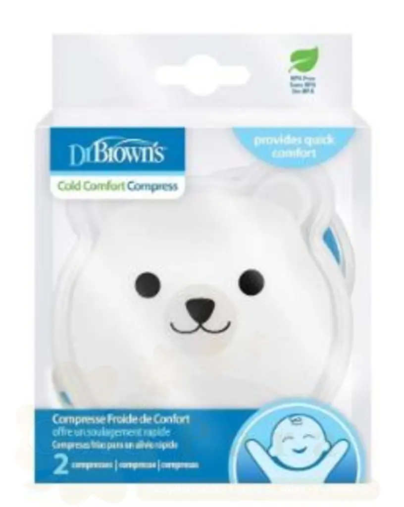 DR BROWNS COMPRESSE FROIDE OURS POLAIRE ET BALEINE PAQUET DE 2 HG082