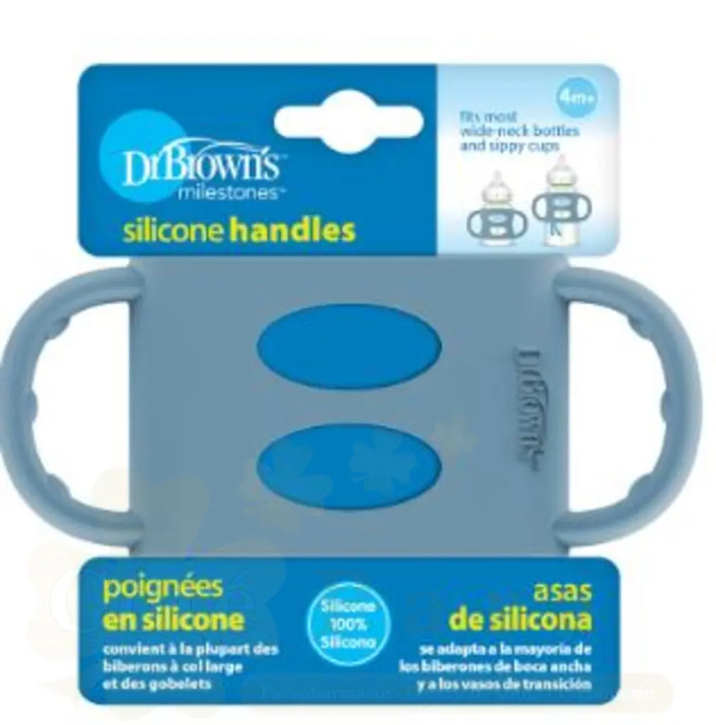 DR BROWNS SILICONE HANDLES BLEU AC009