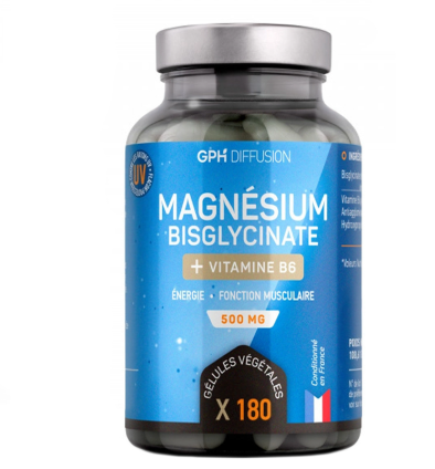 GPH DIFFUSION MAGNESIUM BISGLYCINATE + VITAMINE B6 180 COMPRIMES