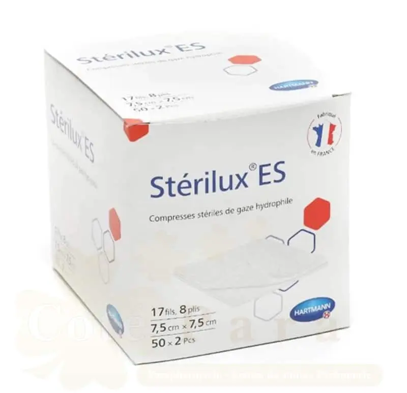 HARTMANN STERILUX ES COMPRESSES STERILES DE GAZ 7.5X7.5 CM * 20U 241320...