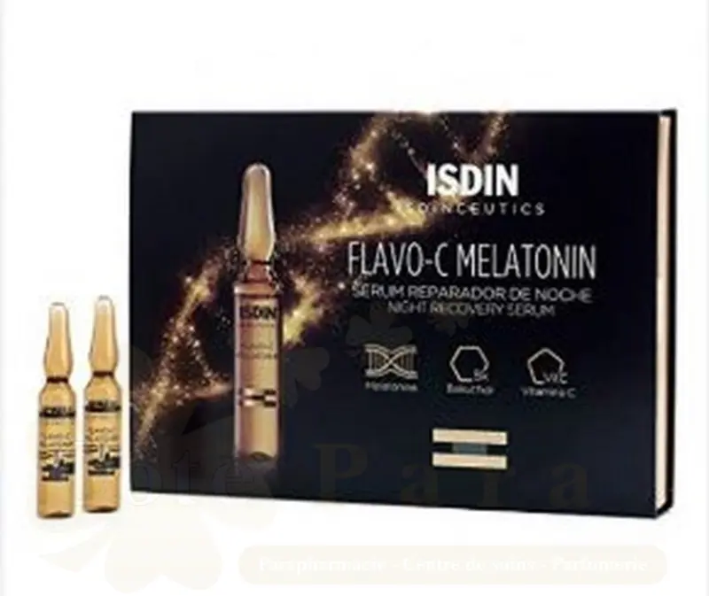 ISDIN FLAVO C MELATONINE SERUM REPARATEUR NUIT 10AMP NEW