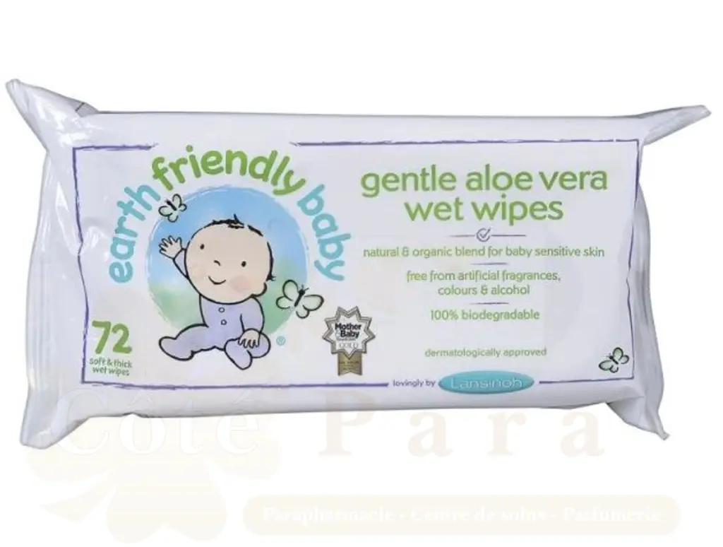 LANSINOH LINGETTE A L’ALOE VERA 72 UNITES