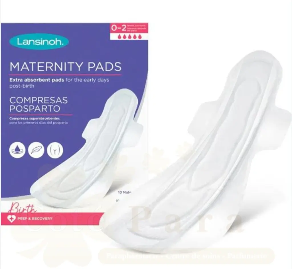 LANSINOH SERVIETTE MATERNITE TAILLE L 10UNITES