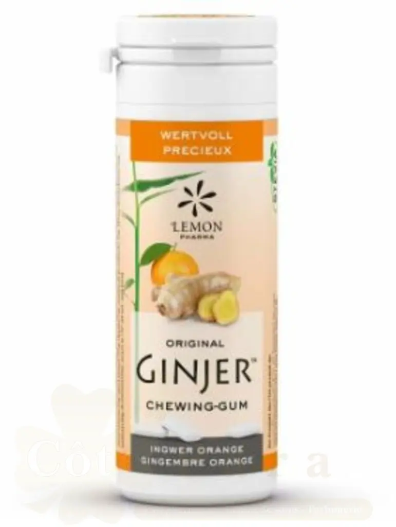 LEMON PHARMA GINJER CHEWIN GUM GINGEMBRE ORANGE