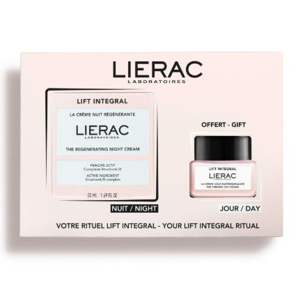 LIERAC COFFRET CREME NUIT REGENERANTE 50ML+CREME JOUR 15ML+SERUM TENSEUR 10ML OFFERTS