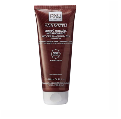 MARTIDERM HAIR SYSTEM SHAMPOOING ANTI CHUTE ANTI SEBUM 200ML