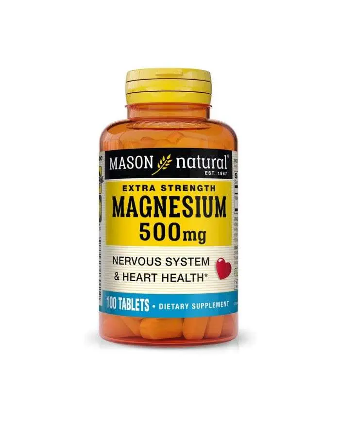 MASON NATURAL EXTRA STRENGTH MAGNESIUM 500MG 100 TABLETS
