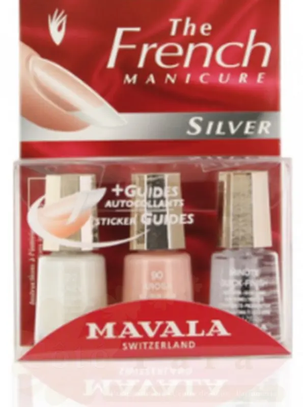 MAVALA FRENCHE MANICURE NATUREL SILVER (3 VERNIS)