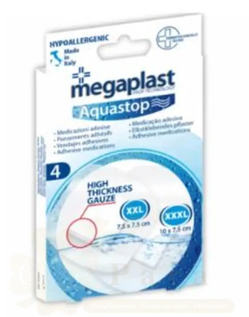 MEGAPLAST AQUASTOP PANSEMENT BOITE DE 4
