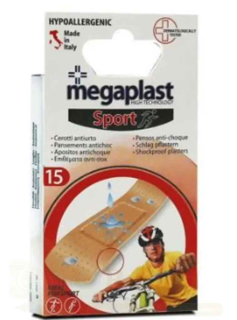 MEGAPLAST SPORT PANSEMENTS ANTI CHOC BOITE DE 15 REF 112851