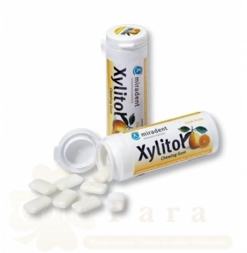 MIRADENT XYLITOL CHEWING GUM FRUITS FRAIS 30U 630082