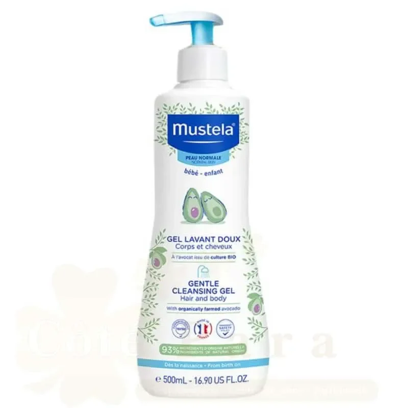 MUSTELA GEL LAVANT DOUX A l’AVOCAT CORPS ET CHEVEUX 500 ML