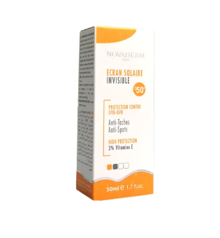 NOVADERM ECRAN SOLAIRE INVISIBLE SPF 50+ 50ML