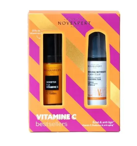 NOVEXPERT BOOSTER A LA VITAMINE C+MINI MOUSSE NETTOYANTE COFFRET