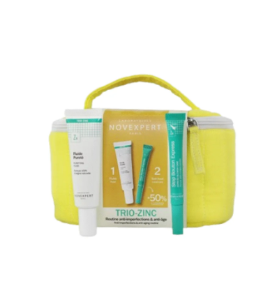 NOVEXPERT PACK TROUSSE FLUIDE PURTE TRIO ZINC 30ML + STOP BOUTON 7ML