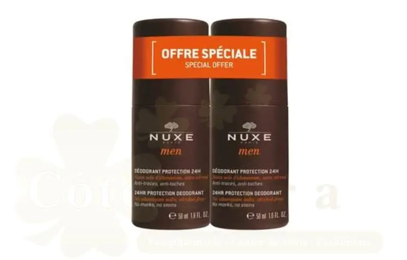 NUXE MEN DEODORANT PROTECTION 24H 50ML LOT DE 2