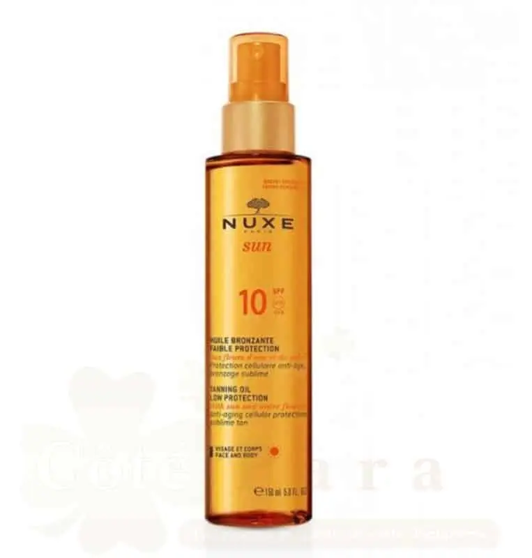 NUXE SUN HUILE BRONZANTE FAIBLE PROTECTION SPF 10 150ML