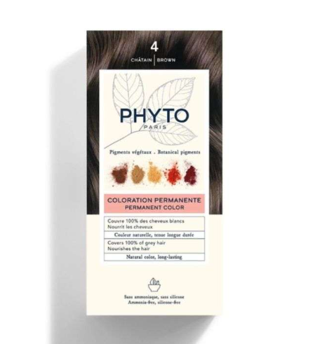 PHYTO PHYTOCOLOR COLORATION PERMANENTE 4 CHATAIN