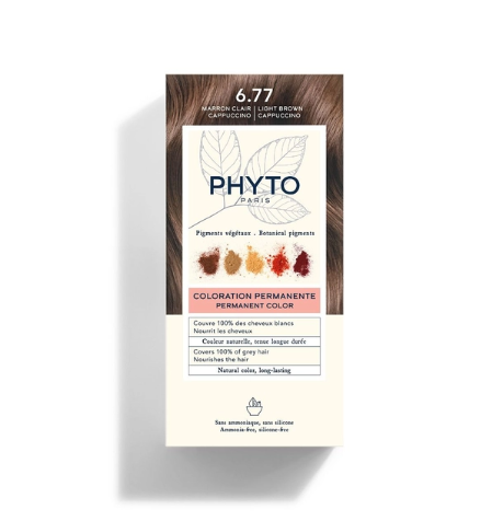 PHYTO PHYTOCOLOR COLORATION PERMANENTE 6.77 MARRON CLAIR CAPPUCCINO