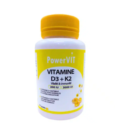 POWERVIT VITAMINE D3+K2 30 CAPSULES