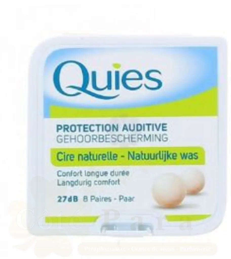 QUIES PROTECTION AUDITIVE CIRE NATURELLE 8 PAIRES