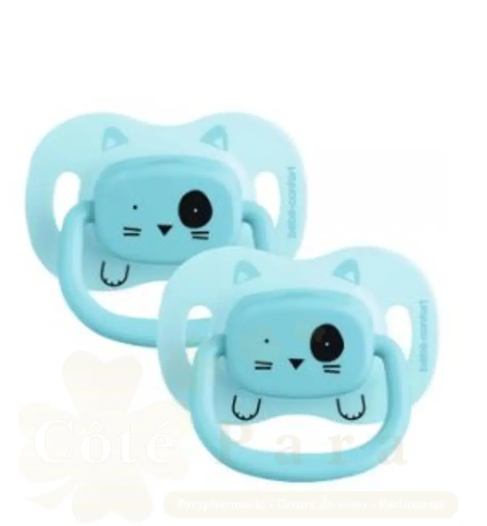 BEBE CONFORT SUCETTES REVERSIBLES – 0/6 M – SILICONE – ANIMALS BLEU...