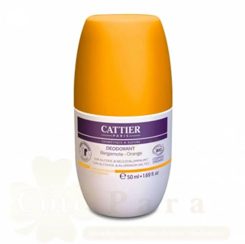 CATTIER DEODORANT ROLL ON FRAICHEUR AGRUME BIO 50ML