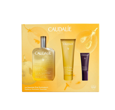 CAUDALIE COFFRET HUILE ELIXIR SOLEIL DES VIGNES 50ML ESSENTIELS CORPS PEAU SECHE...